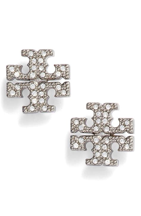 tory burch silver earrings